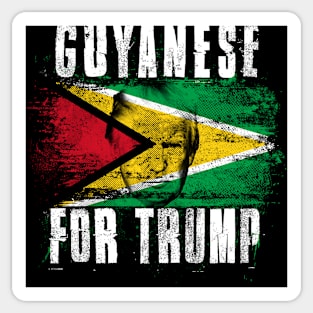 Guyanese For Trump - Trump 2020 Patriotic Flag Sticker